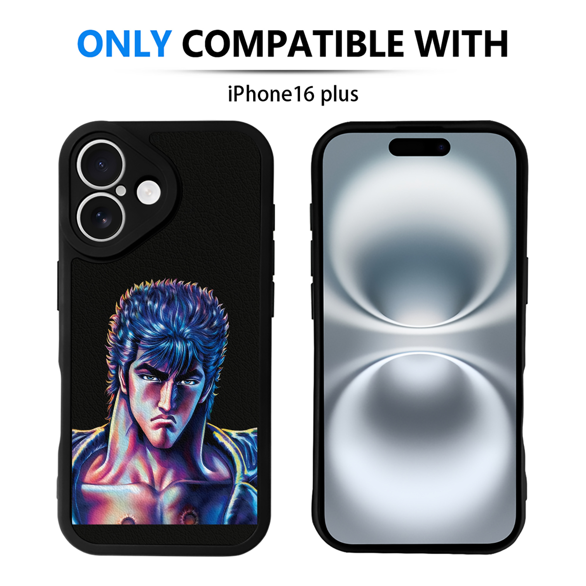 （画像用） 北斗の拳 Fist of the North Star 【iPhone 16シリーズ対応】シリコンスマホケース（レザー調） 材質：シリコン